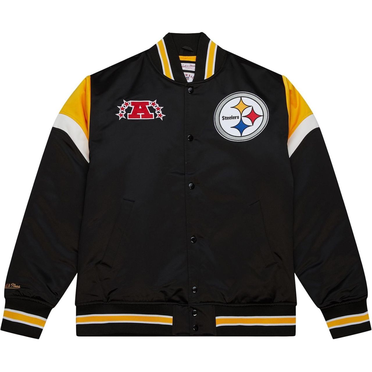 M&N Heavyweight Satin Jacke NFL Pittsburgh Steelers