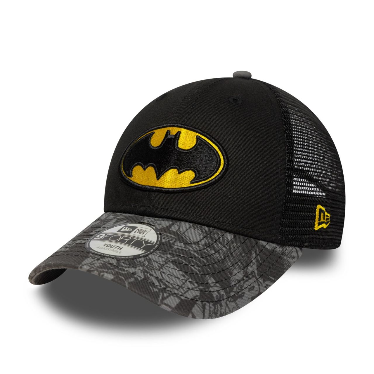 New Era Kinder 9Forty Trucker Mesh Cap - BATMAN