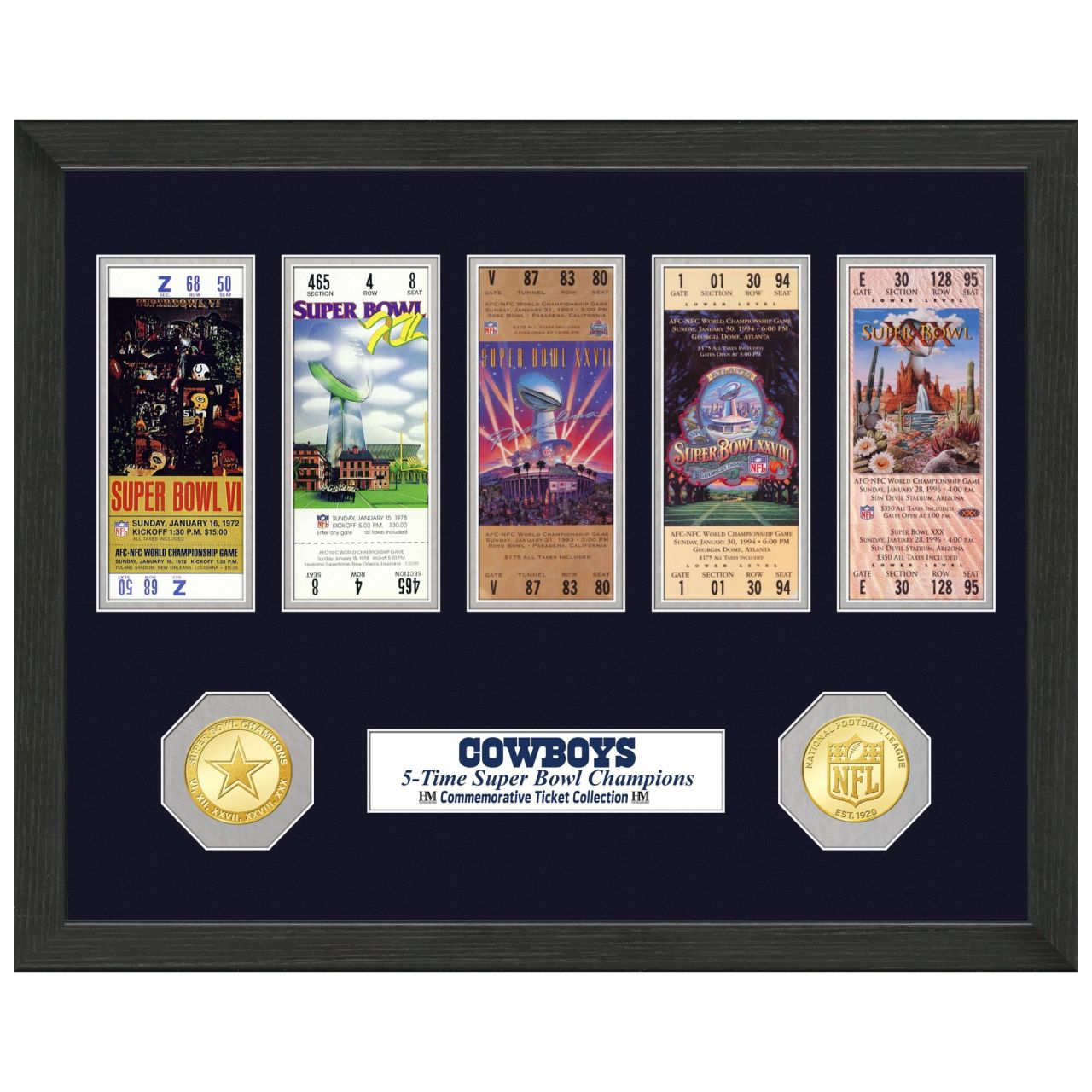 Dallas Cowboys Super Bowl Championship Ticket Coin Bild