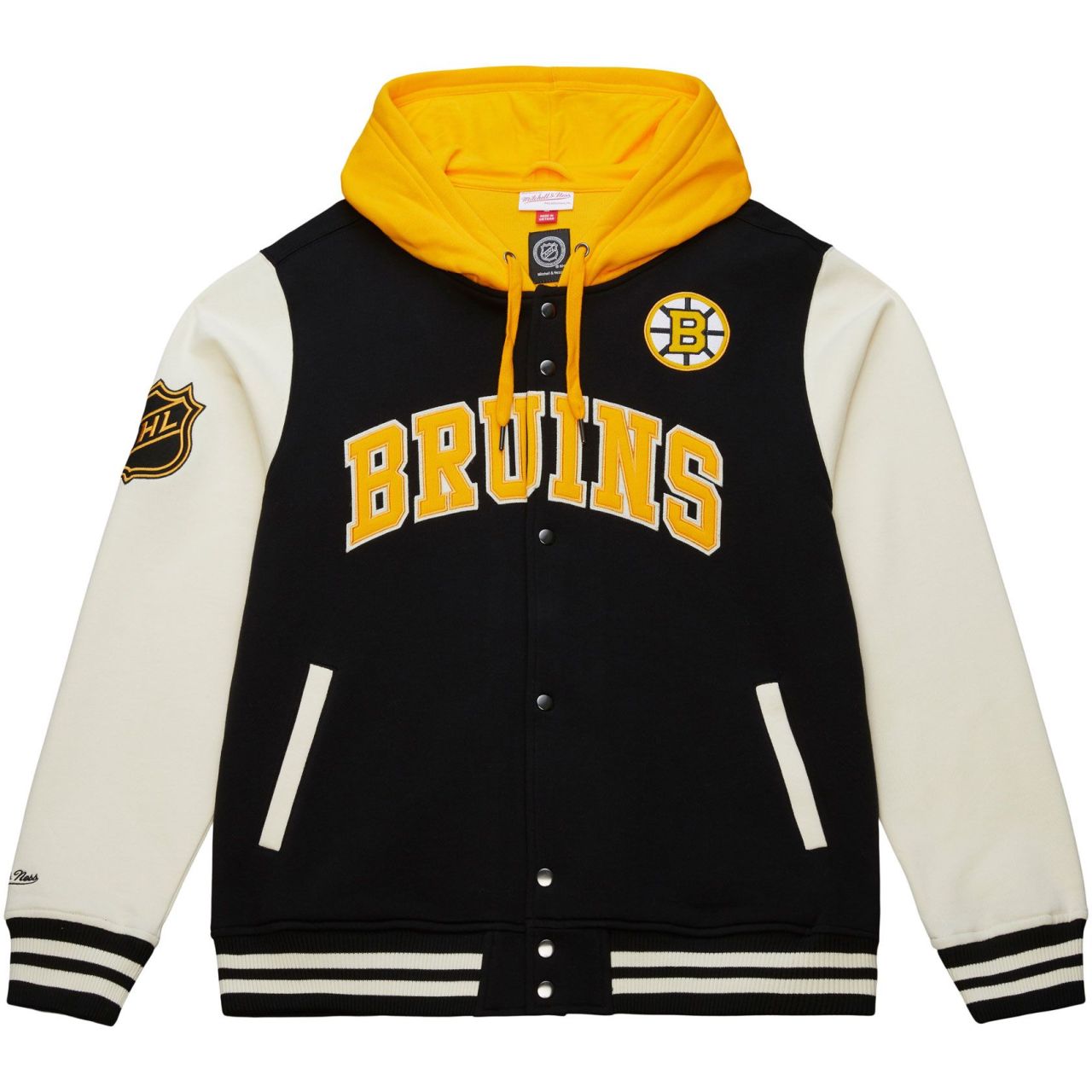M&N Midweight Hooded Fleece Jacke - Boston Bruins