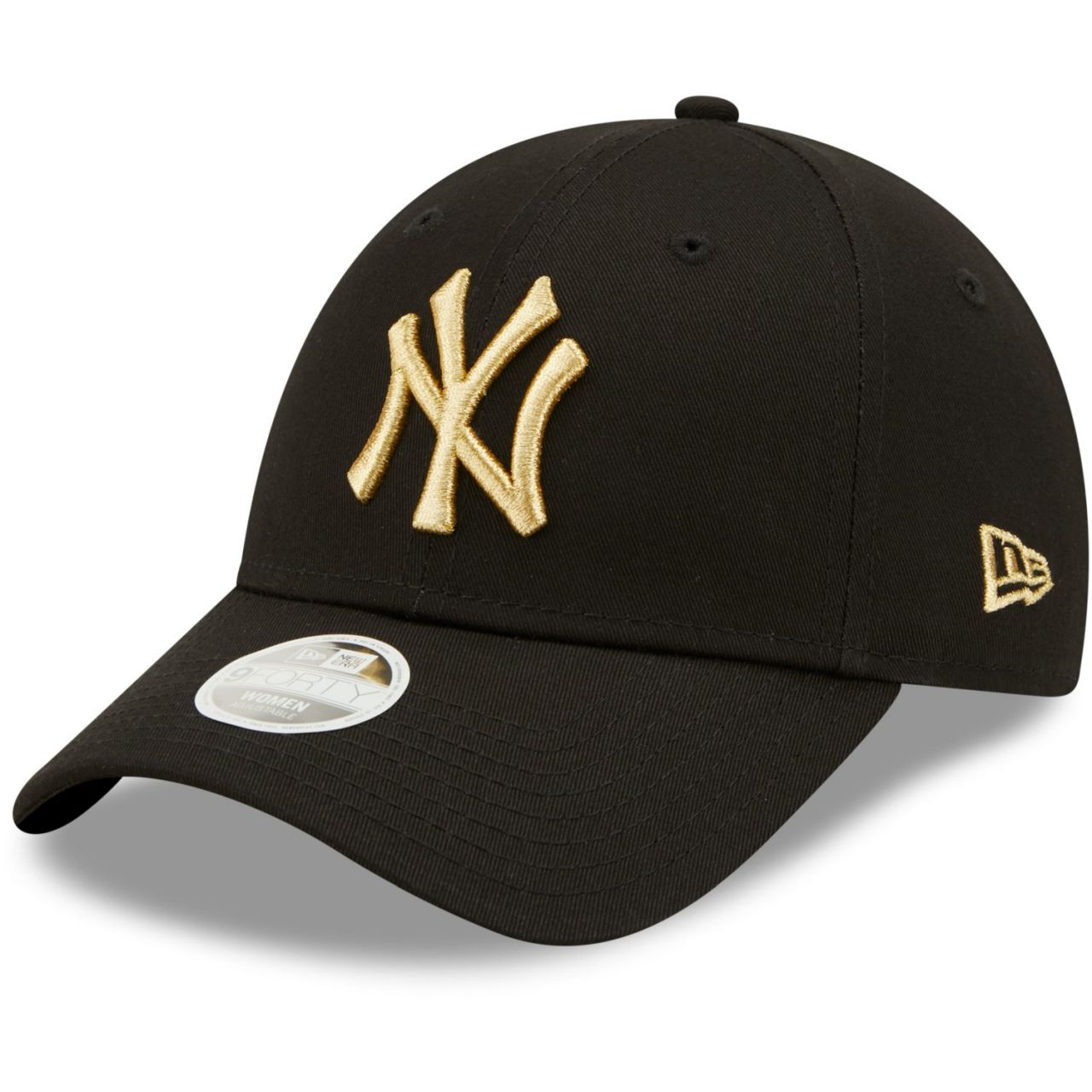 New Era 9Forty Damen Cap - METALLIC New York Yankees schwarz