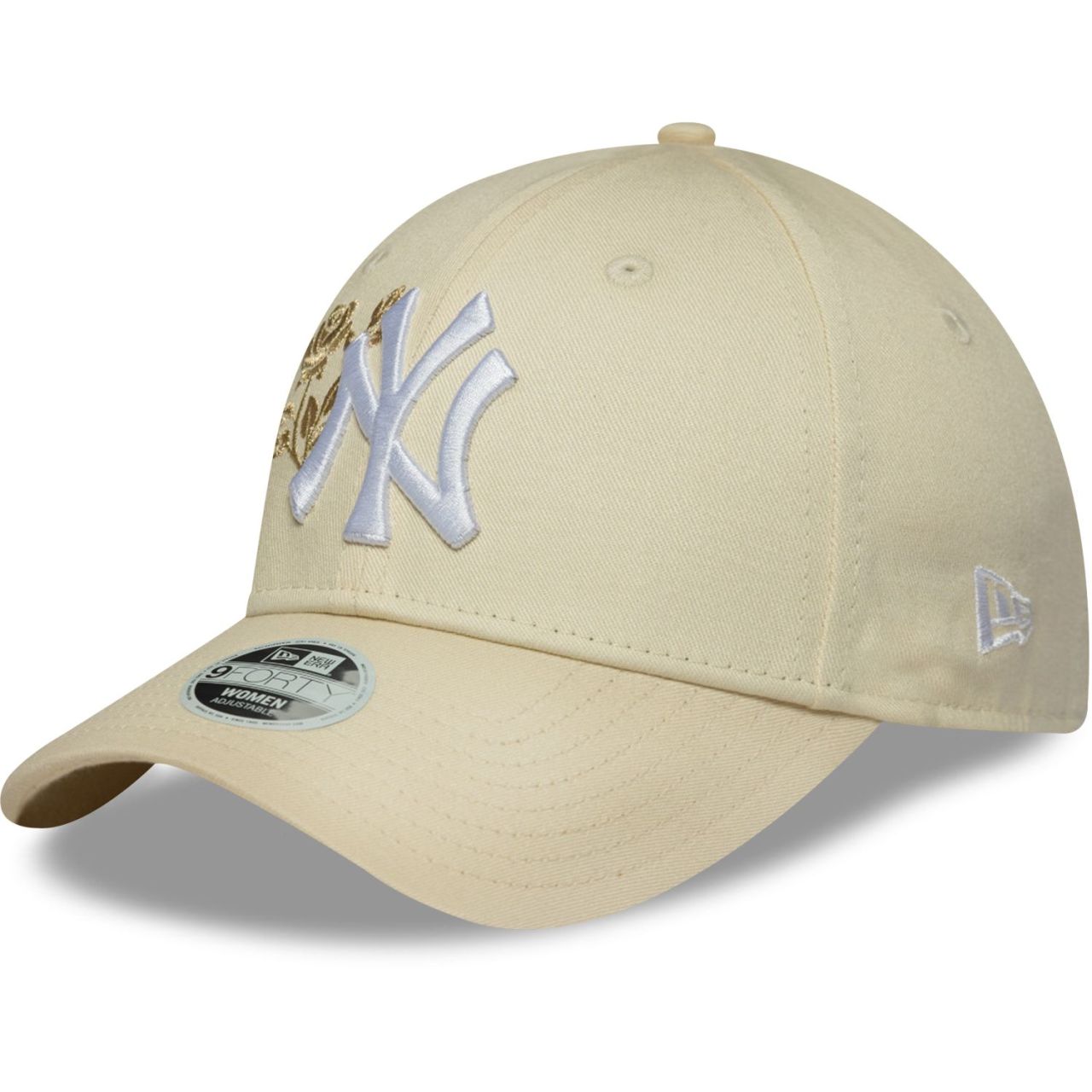 New Era 9Forty Damen Cap - ROSES New York Yankees beige