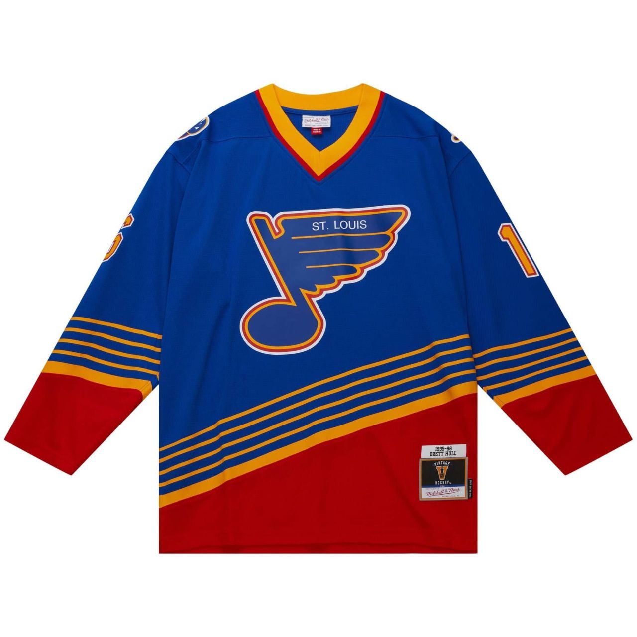 M&N Blue Line Brett Hull St. Louis Blues 1995 Jersey
