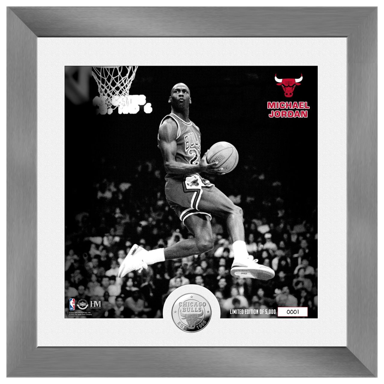 Michael Jordan Chicago Bulls Reverse Dunk NBA Coid Bild