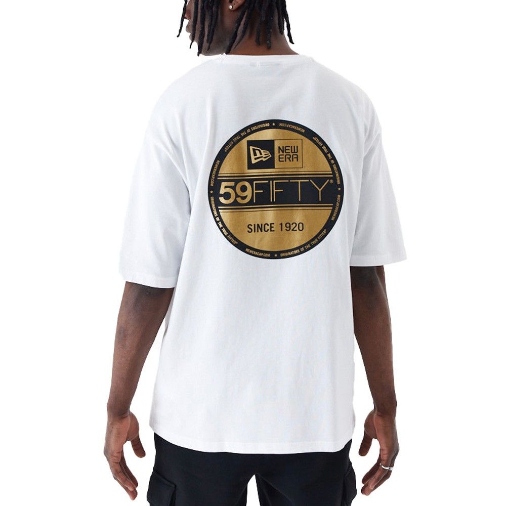 New Era Oversize Shirt - 59FIFTY STICKER weiß