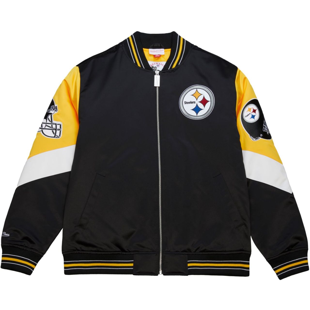 M&N Heavyweight Satin Jacke NFL Pittsburgh Steelers