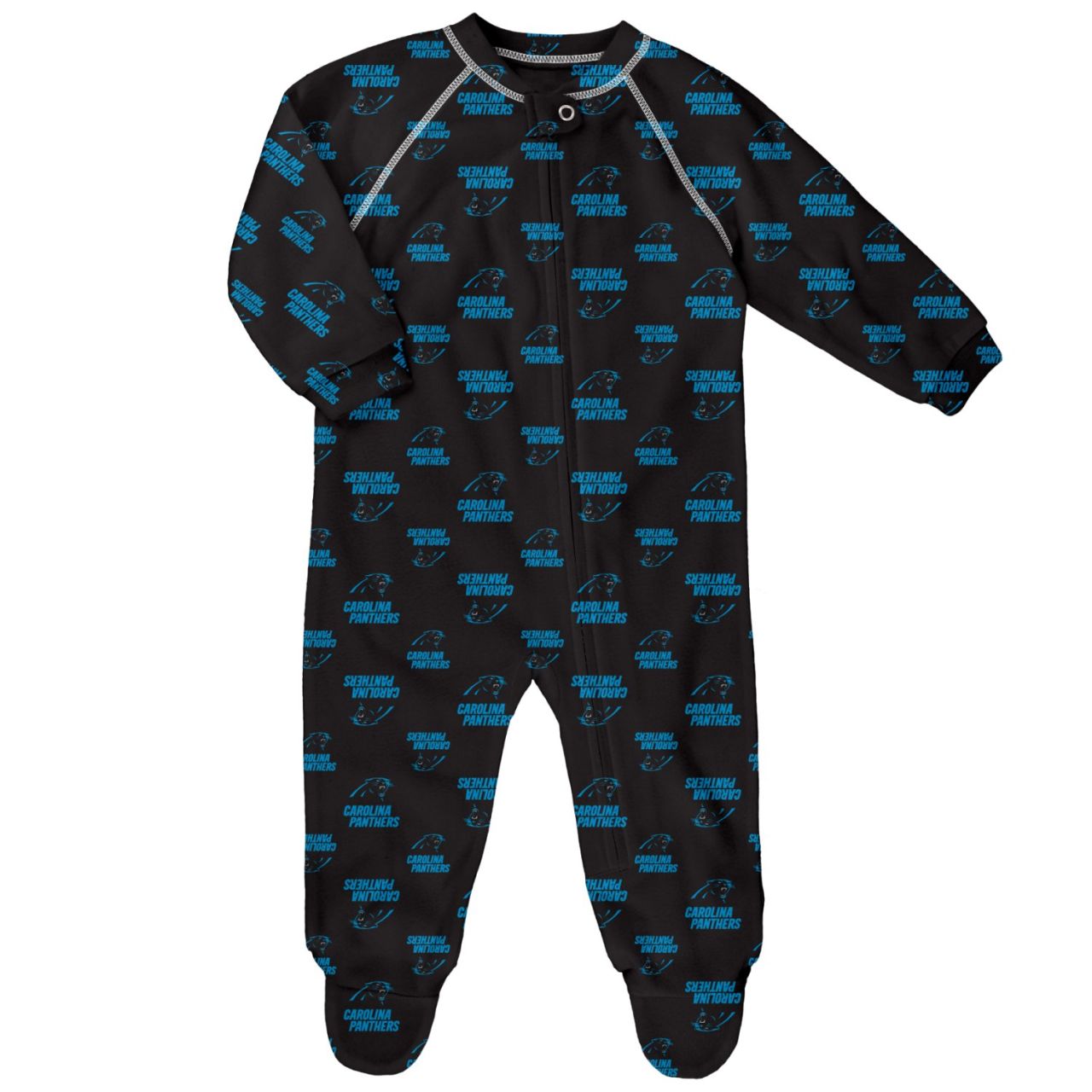 NFL Baby Zip Strampler - RAGLAN Carolina Panthers