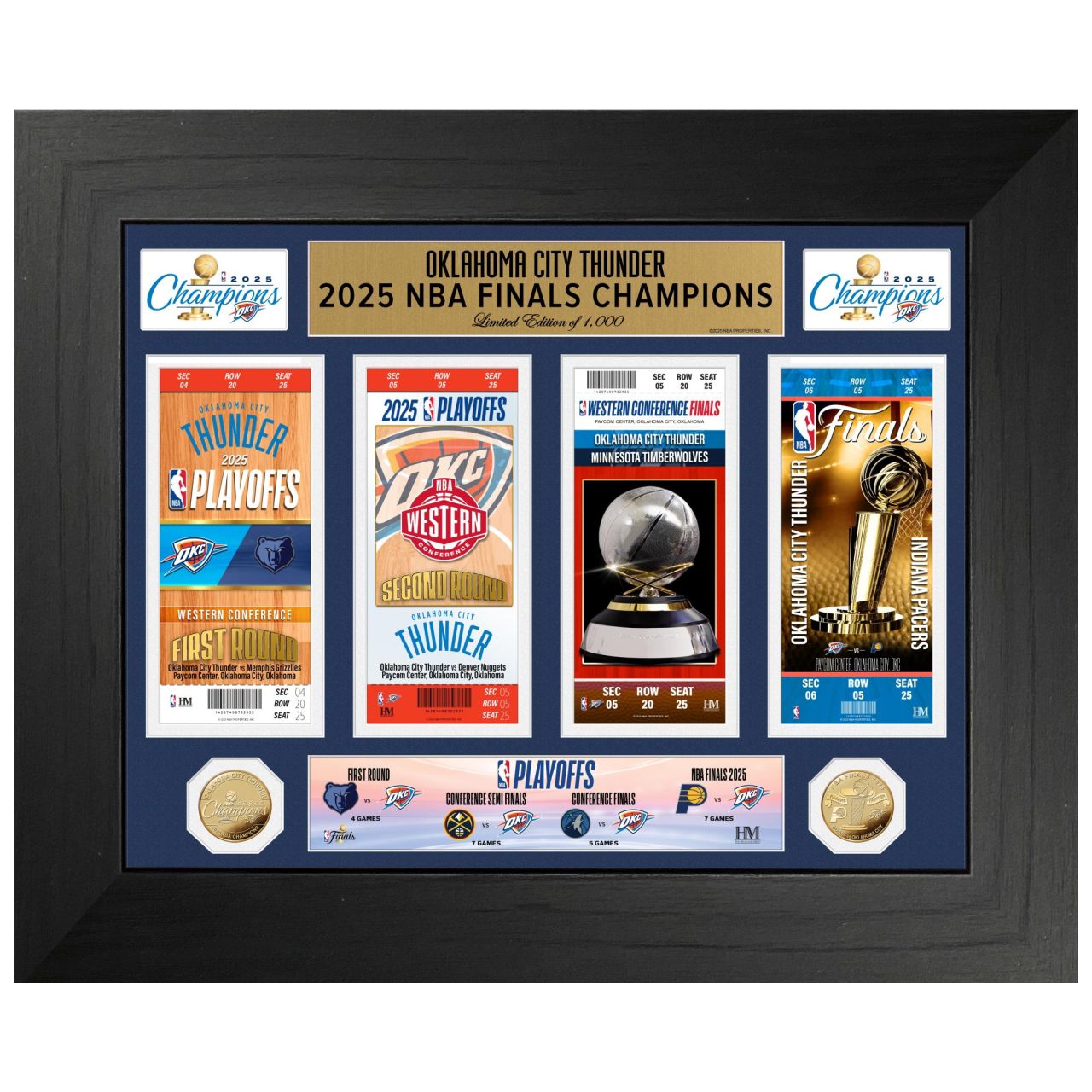 Oklahoma City Thunder 2025 NBA Champions Ticket Deluxe Bild