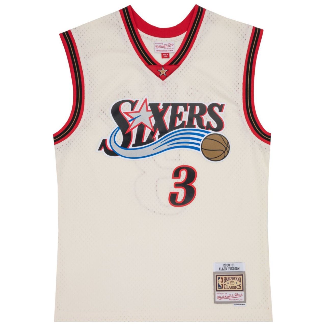 Swingman Jersey Philadelphia 76ers OFF-WHITE Allen Iverson