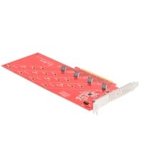 PCI Express x16 Karte auf 4x intern NVMe M.2 Key, Schnittstellenkarte
