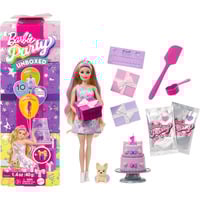 Barbie Party Unboxed Haustier Geburtstag Serie - lila Kleid, Puppe