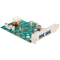 PCIe x1 Karte zu 1x ext. USB-C PD 30W + 2 ext. USB 3.2 Gen 1, USB-Controller