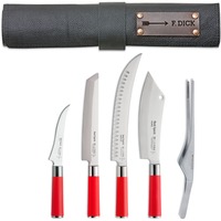 Leder-Rolltasche 'Red Spirit', 5-teilig, Besteck