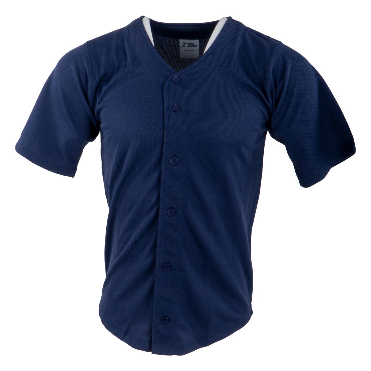 Active Athletics Baseball Jersey, Full Button Jersey - navy Gr.L