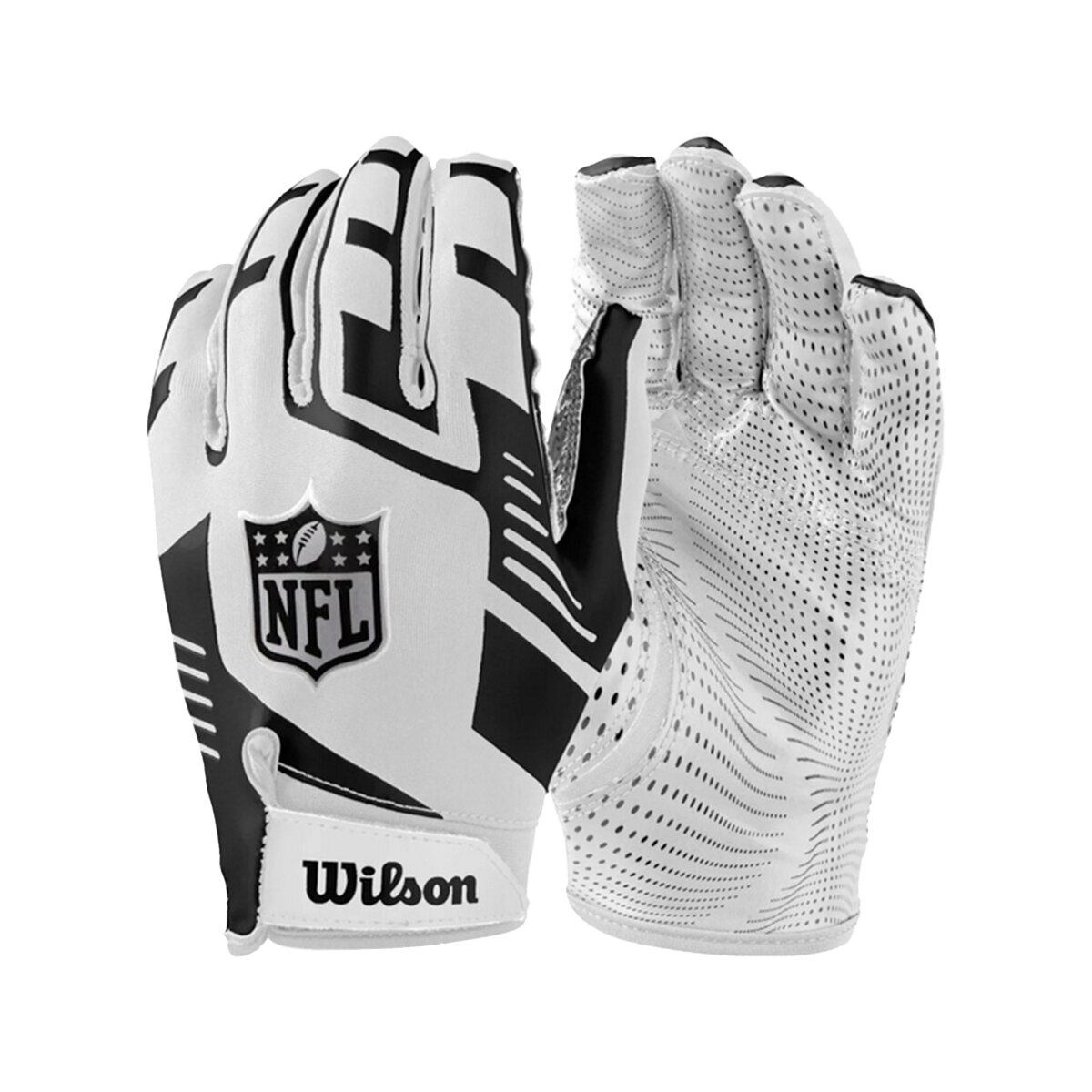 Wilson NFL Stretch Fit American Football Receiver Handschuhe - weiß