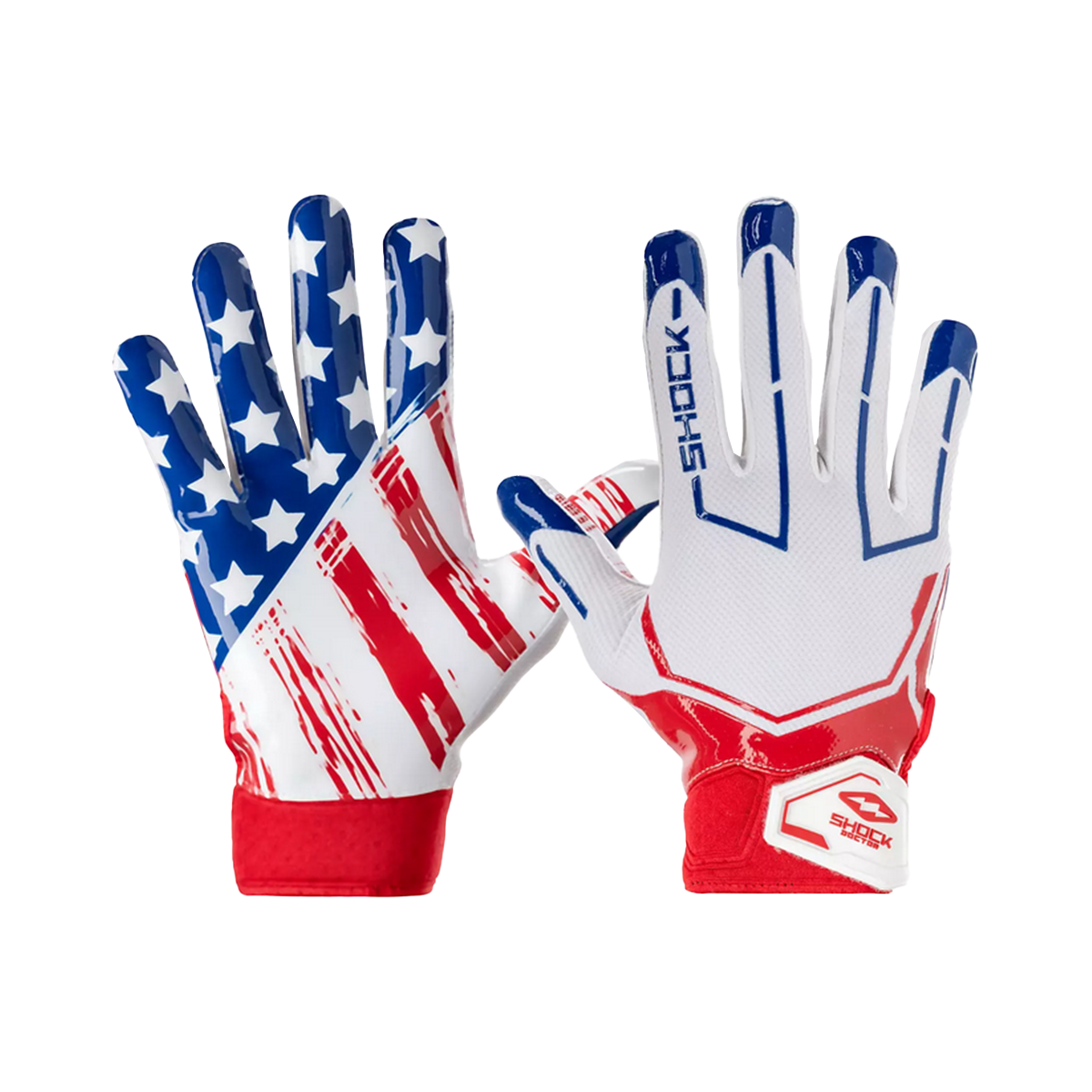 Shock Doctor Showtime Receiver Handschuhe - Stars and Stripes Gr.M
