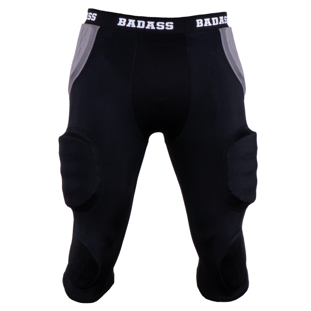 BADASS Power 7-Pad Girdle, gepolsterte Unterhose - schwarz/grau Gr. M