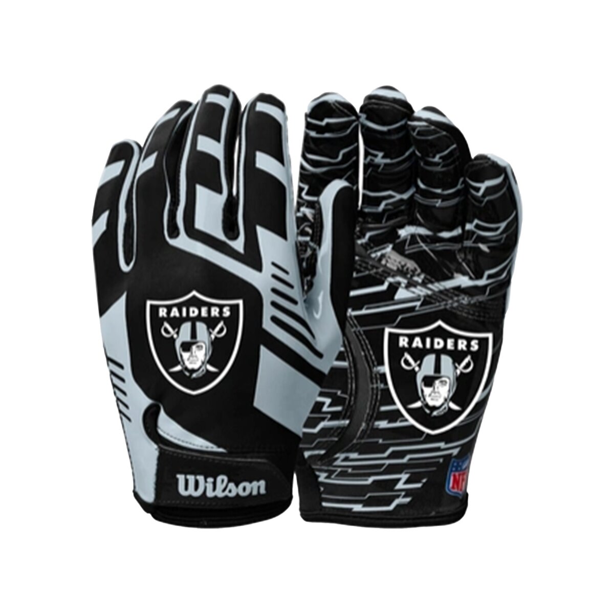 Wilson NFL Stretch Fit Adult Receiver Handschuhe - Team Las Vegas Raiders