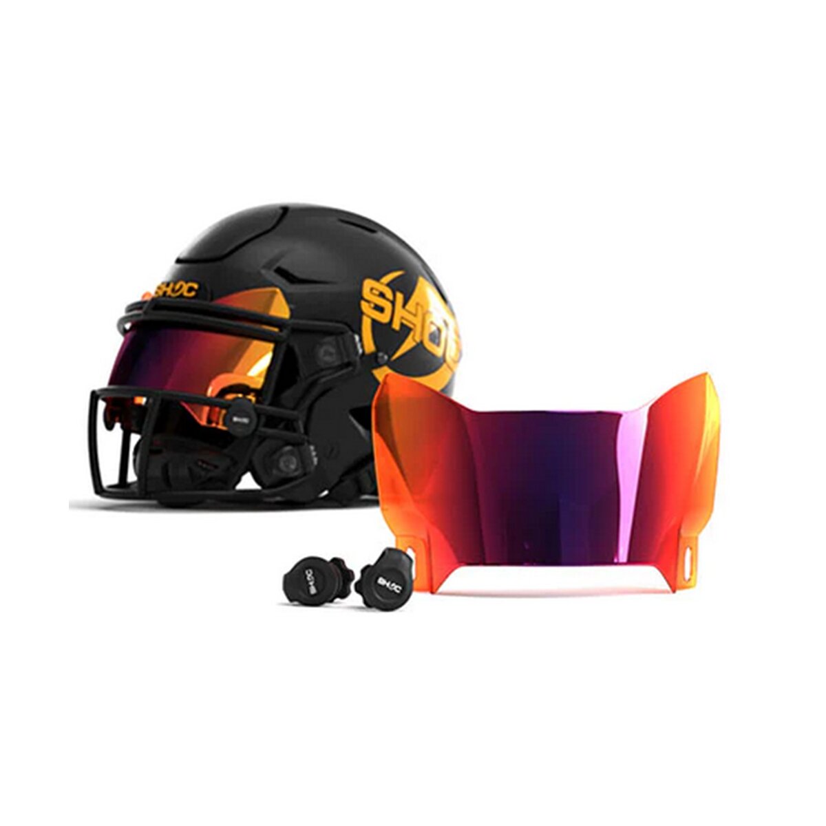 SHOC Zero G + Visor, Eyeshield - tigers blood