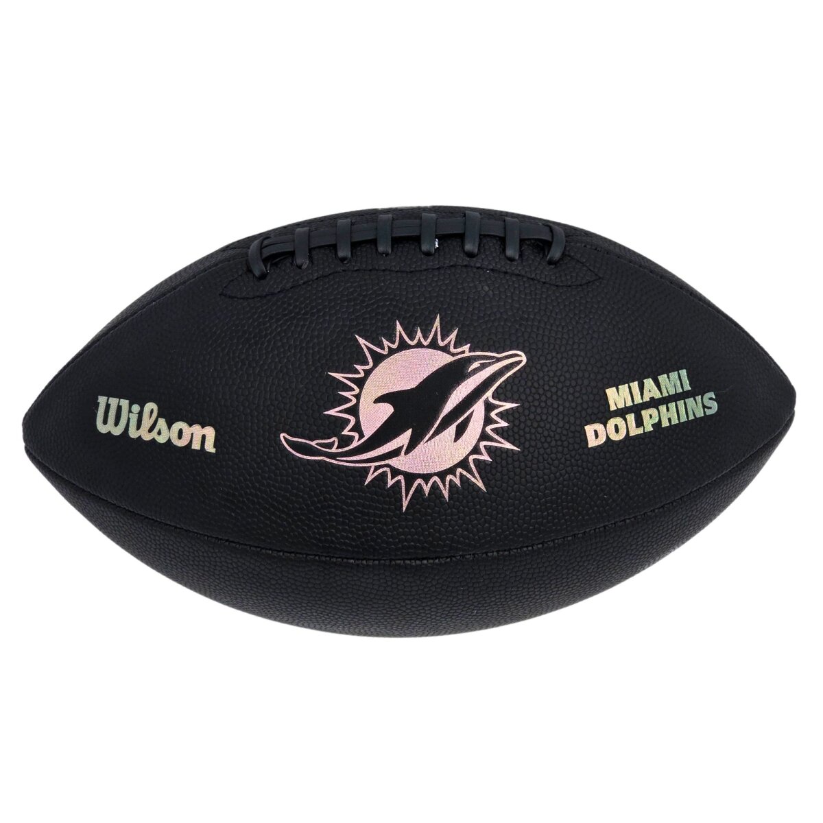 Wilson NFL Miami Dolphins Metallic Premiere Football Offizielle Größe 9 - schwarz