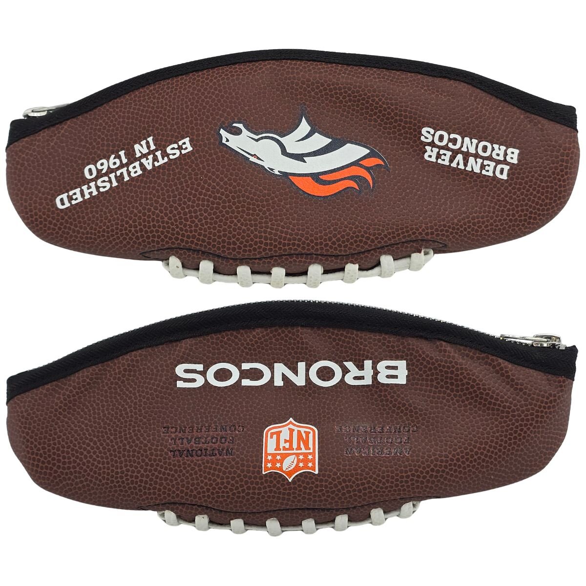 Stifteetui, Mäppchen - American Football Upcycling aus Broncos Football