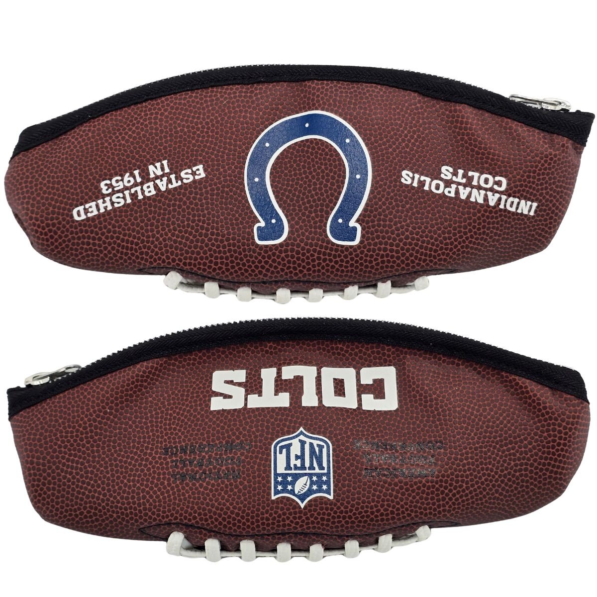 Stifteetui Mäppchen - American Football Upcycling aus Colts Composite Football
