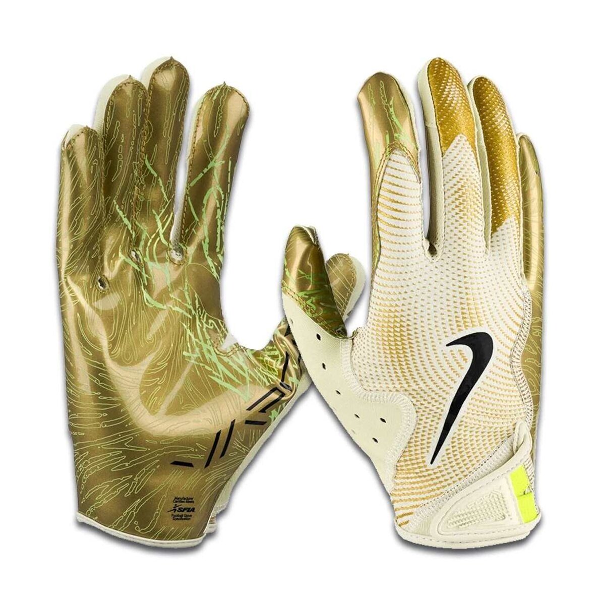 Nike Vapor Jet 8.0 Energy Receiver Handschuhe - weiß-gold Gr. XL