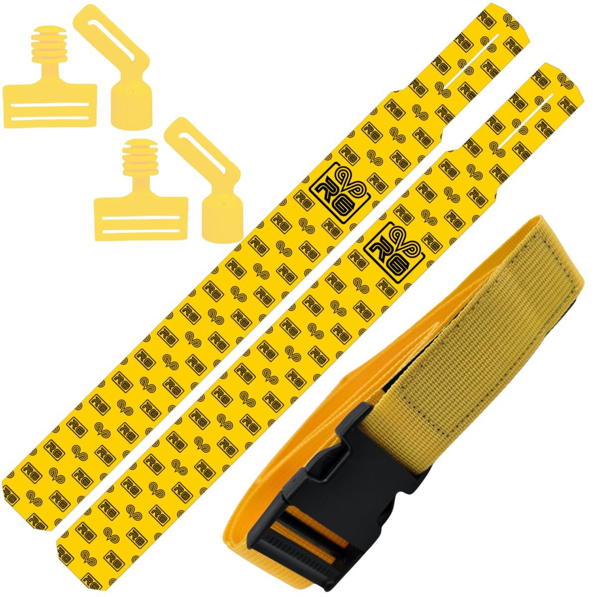 Rookie Goat Flagfootball Set, ein Gürtel mit zwei Flaggen - Logoflagge GOAT gelb