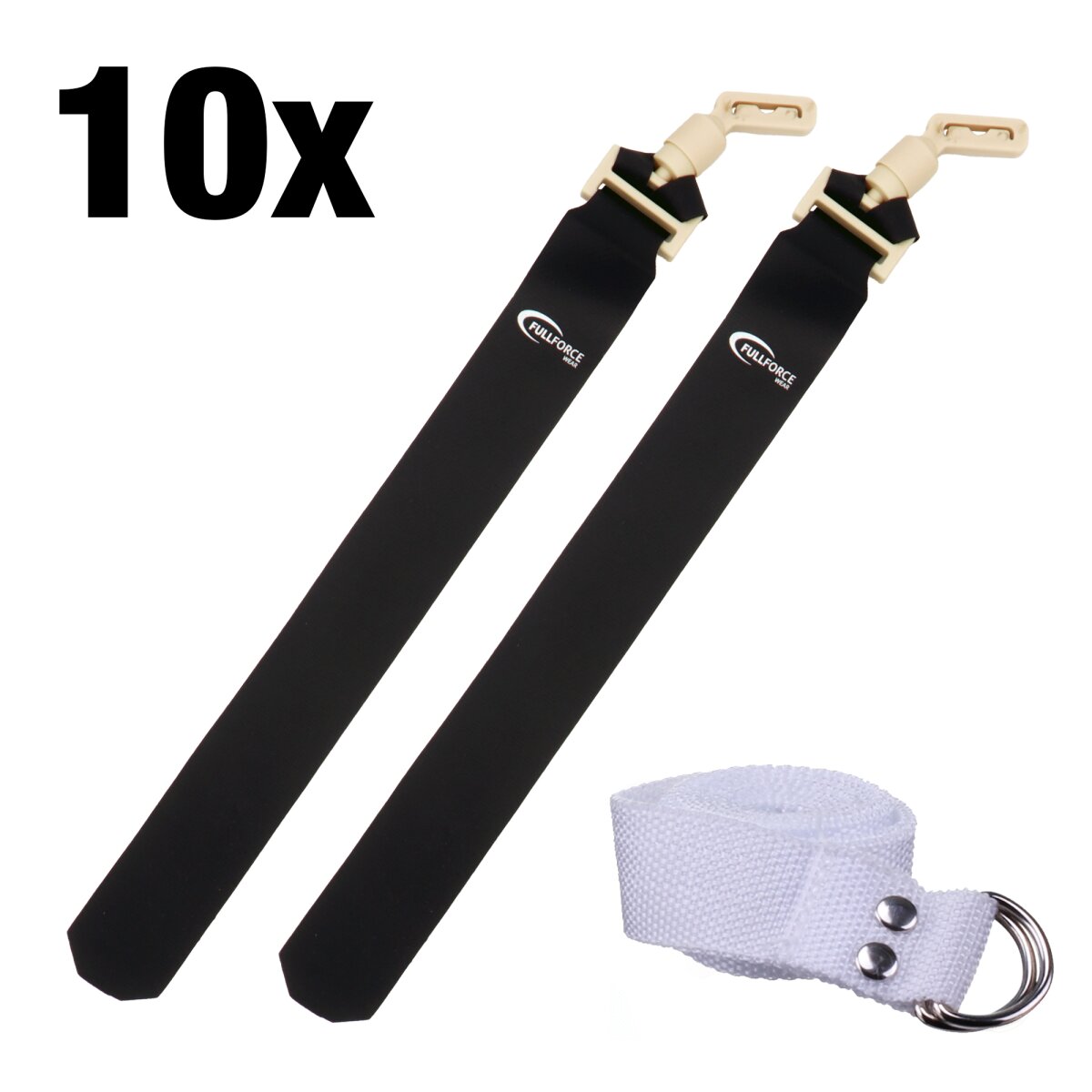 Full Force POPFLAG Flagfootball Set, 10 Gürtel mit 10 Flag Sets - schwarz