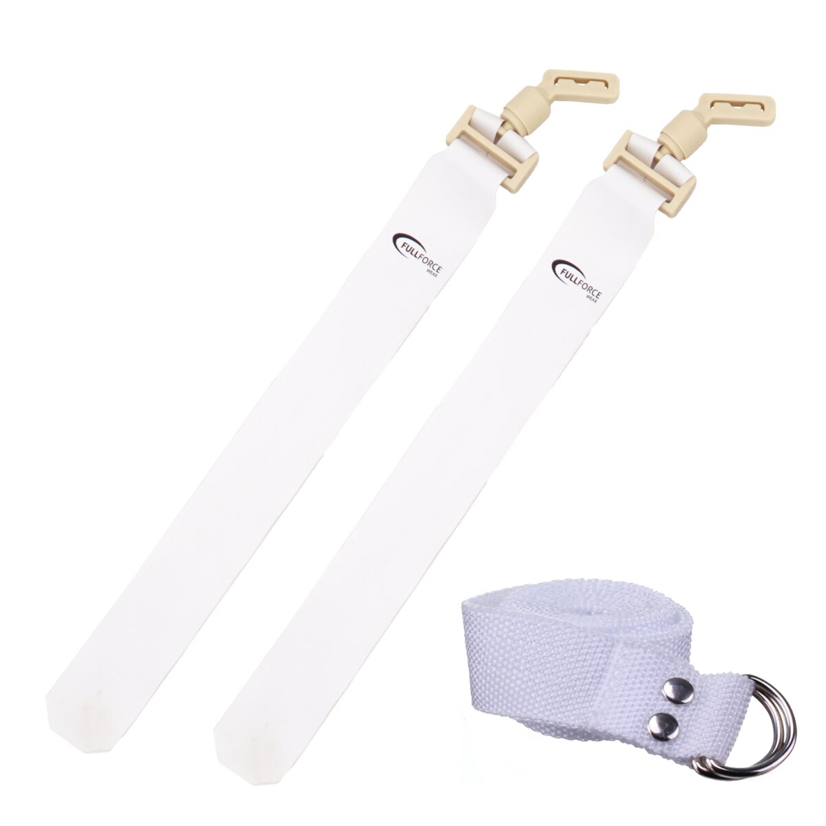 Full Force POPFLAG Flagfootball Set, ein Gürtel mit zwei Flaggen - weiß