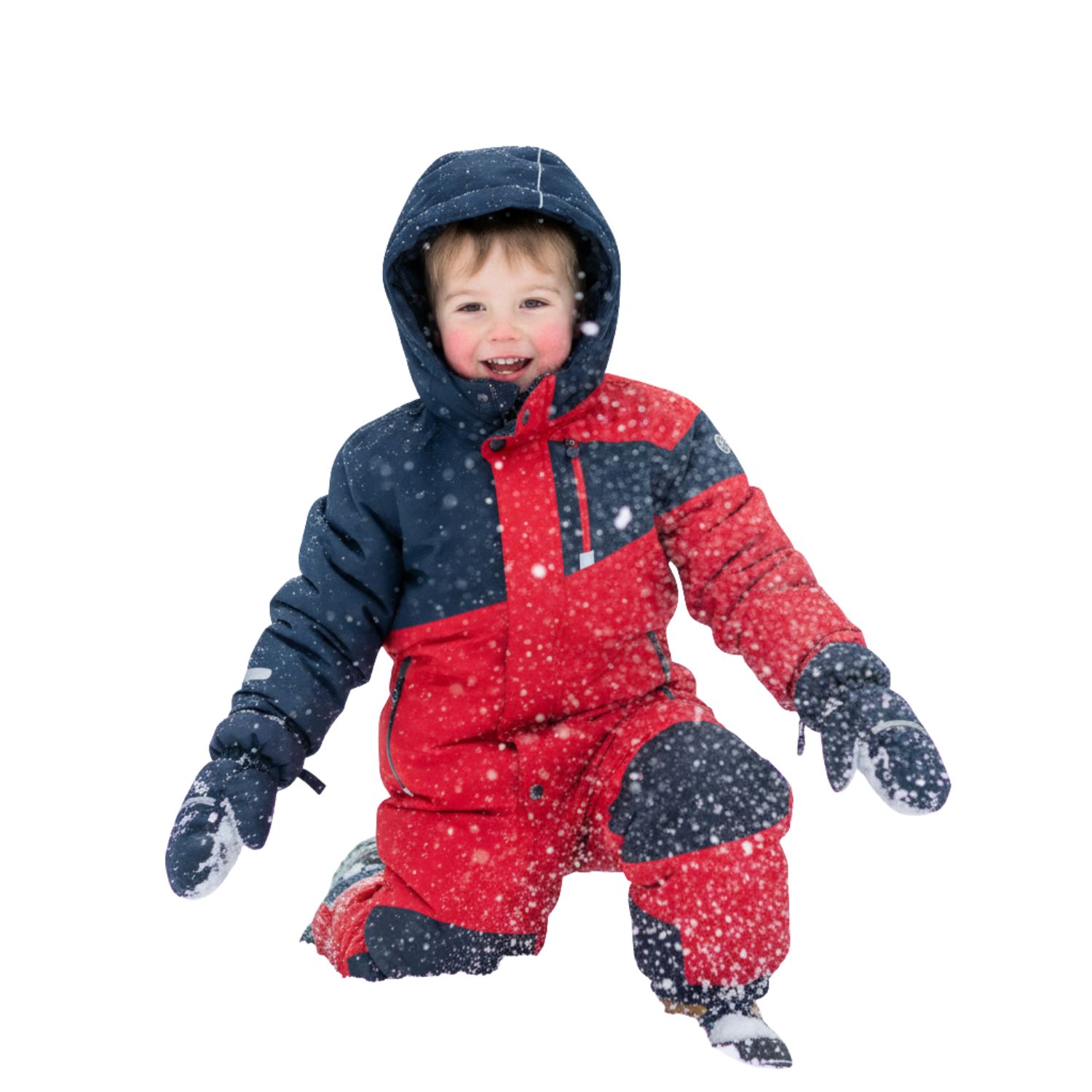 Kinder Skianzug blau/rot Overall Einteiler Gr. 128 wasserfest