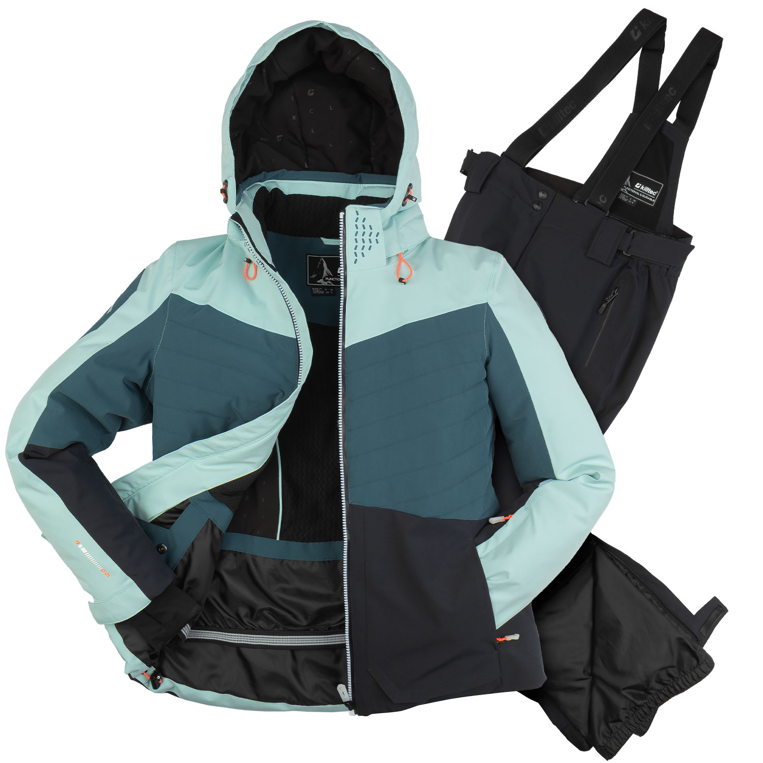 Damen Skianzug killtec Skijacke Skihose 10.000 mm Wassersäule - Größe 38
