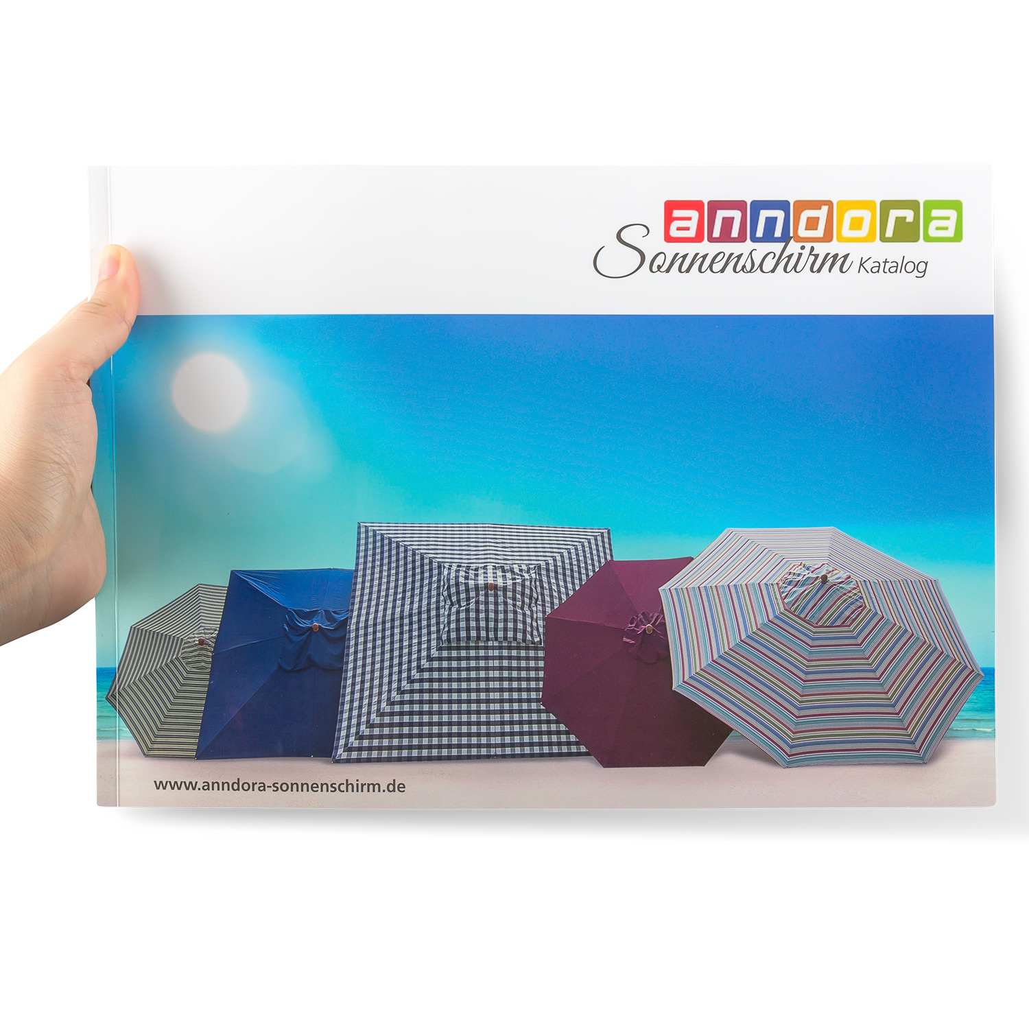 GRATIS anndora Sonnenschirm Katalog - Balkonschirme Ampelschirme Gartenmöbel