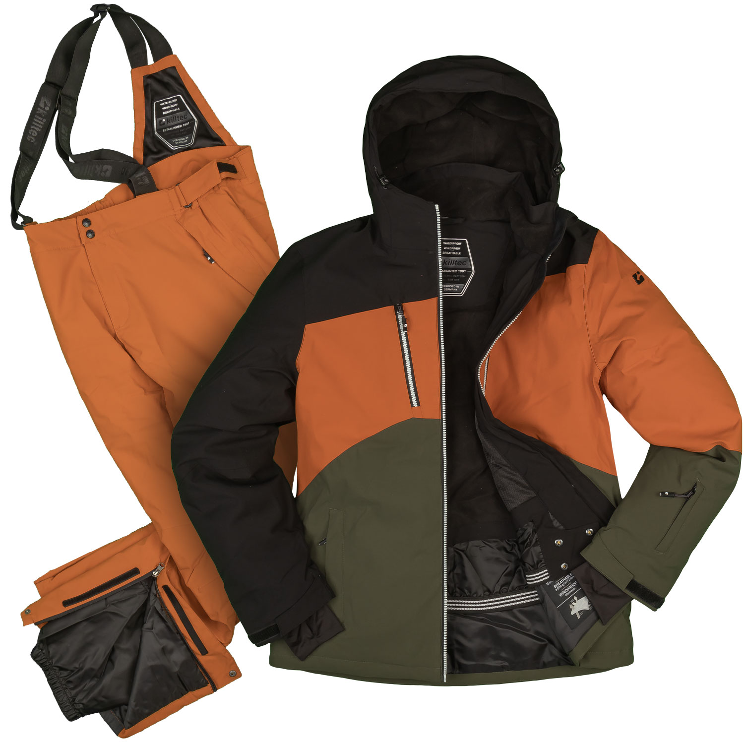 killtec hochwertiger Herren Skianzug 2 Teiler Skihose und Skijacke Gr. XXL
