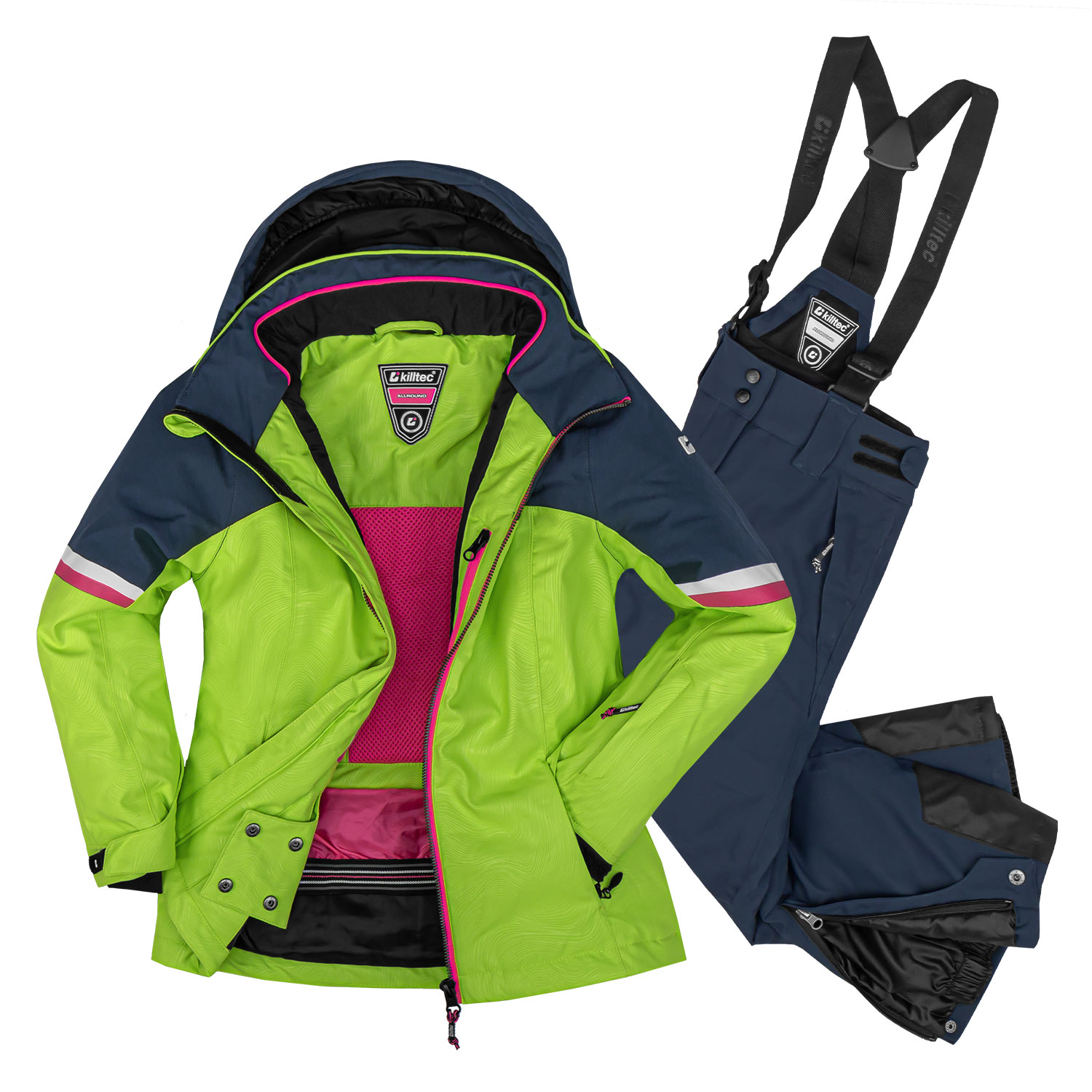 Skianzug Kinder Mädchen Größe 152 blau apfelgrün killtec