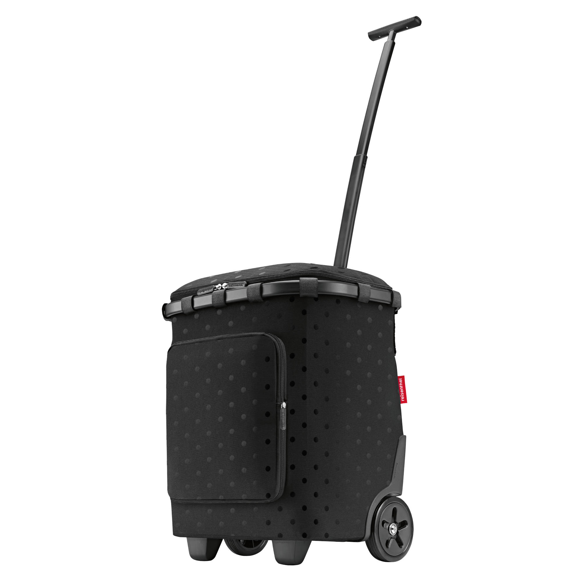 reisenthel Einkaufstrolley carryruiser glossy dots black mit Rollen und Teleskopstange