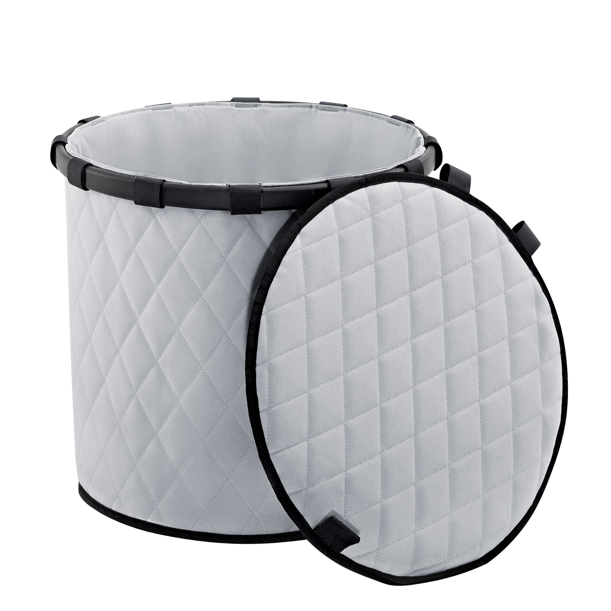 reisenthel homebasket 40 x 1.5 x 40 cm Wäschekorb M frame rhombus light grey + Deckel