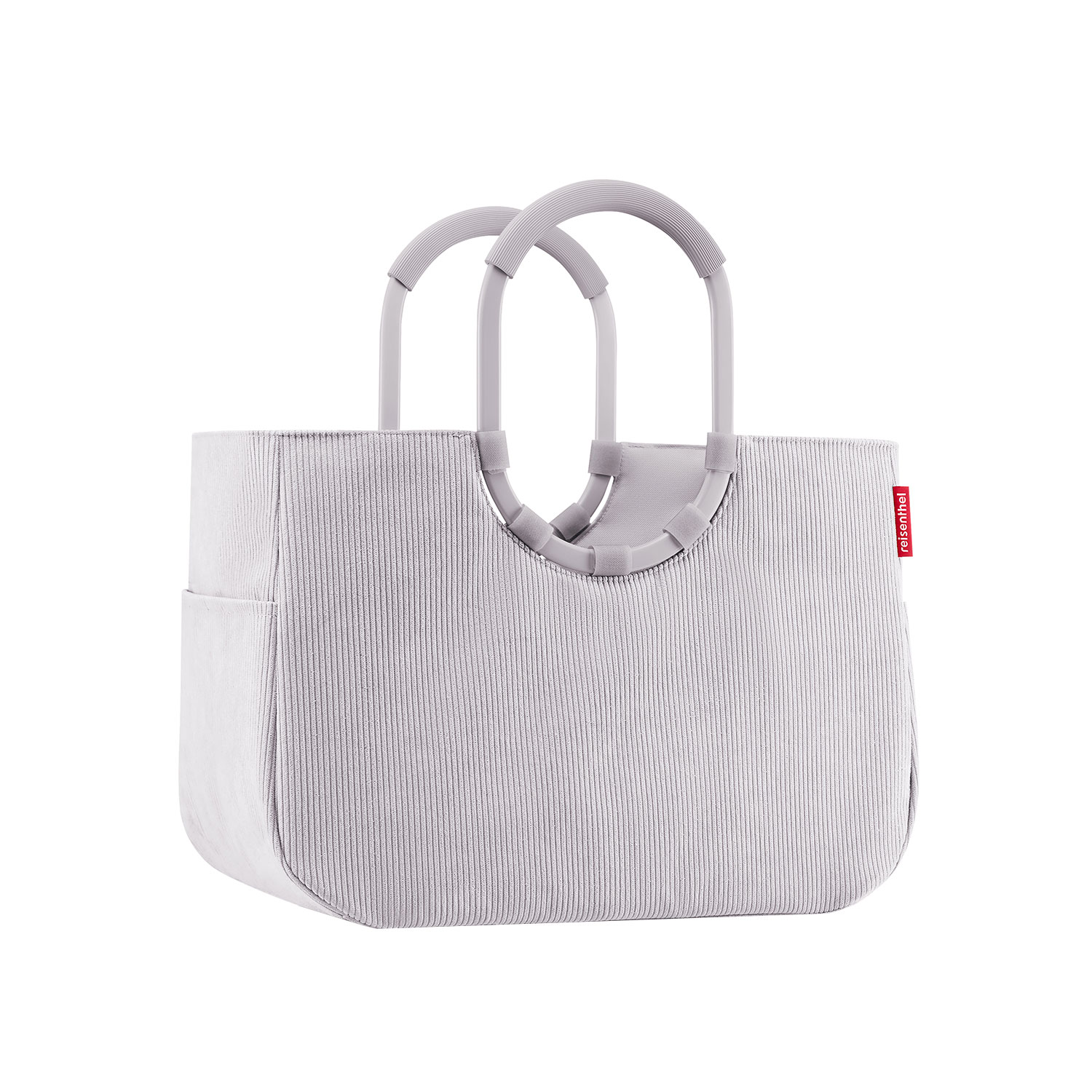 Einkaufstasche loopshopper L - aus klassischem Kord Stoff in grau - cord grey - by reisenthel