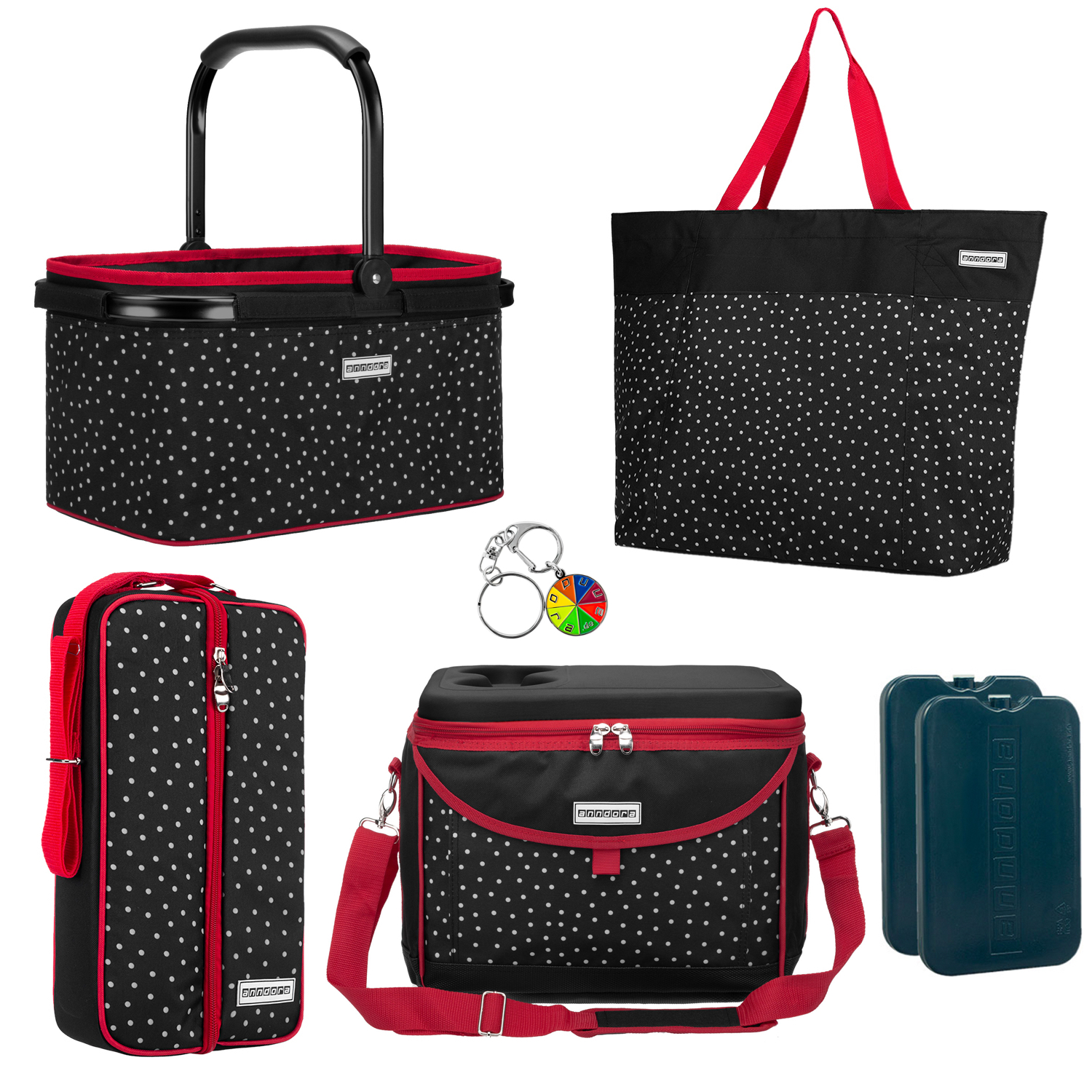 Snövit Sparset Kühltasche Einkaufskorb Strandtasche Weinflasche Einkaufswagenchip Kühlakkus