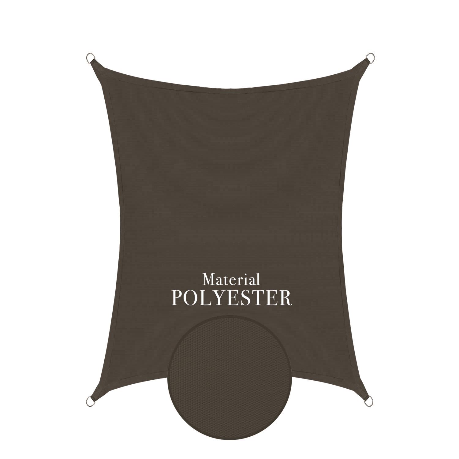 Sonnensegel 3x4 m rechteckig - anthrazit - anndora Sonnenschutz