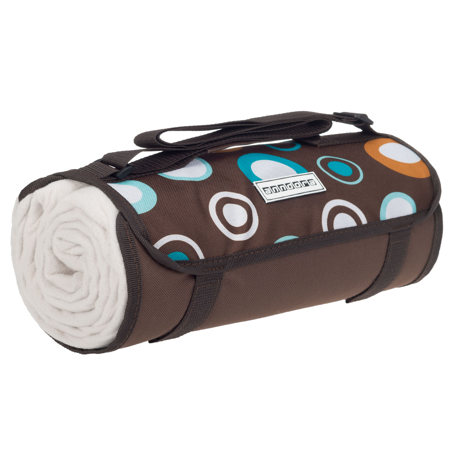 anndora Fleece Picknickdecke wasserdicht 125x150 cm - braun