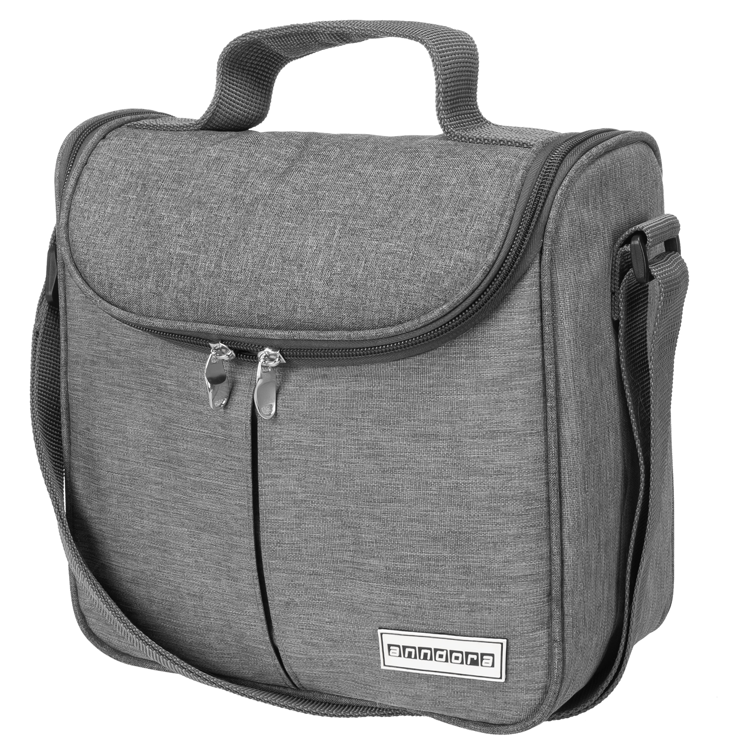 Kleine Mini Kühltasche anndoratwist silver grau 4 Liter oder 6 0,5 Liter PET Flaschenmit Tragegurt