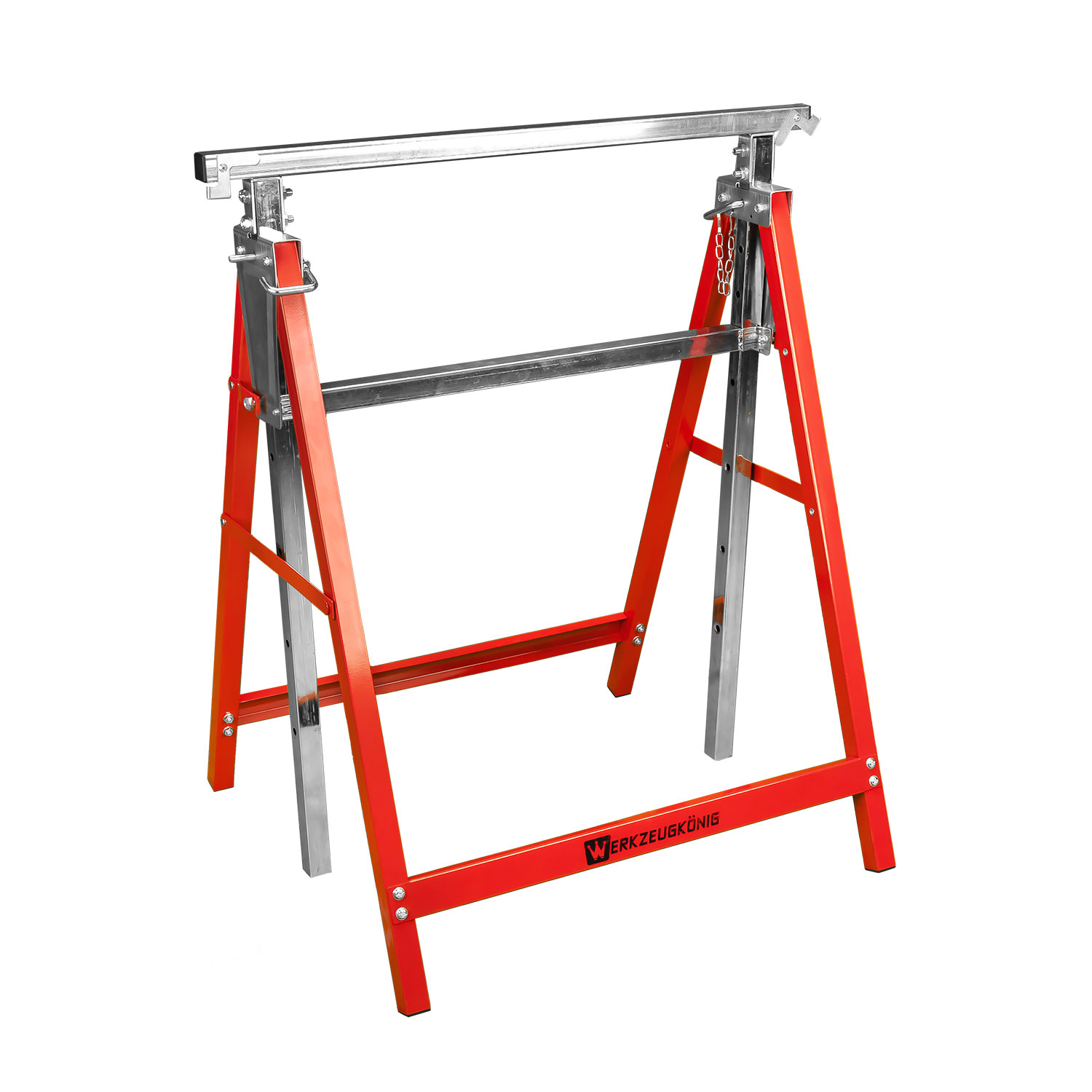 Werkzeugkönig Arbeitsbock Gerüstbock höhenverstellbar 79,5 - 130cm zusammenklappbar bis 200 kg belastbar