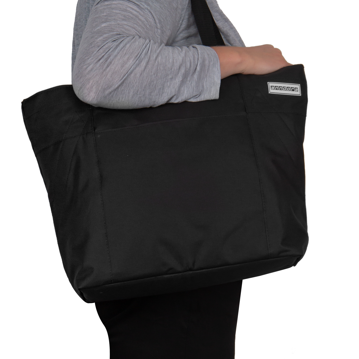 anndora shopper 17 Liter Einkaufstasche black - Strandtasche - Beachbag