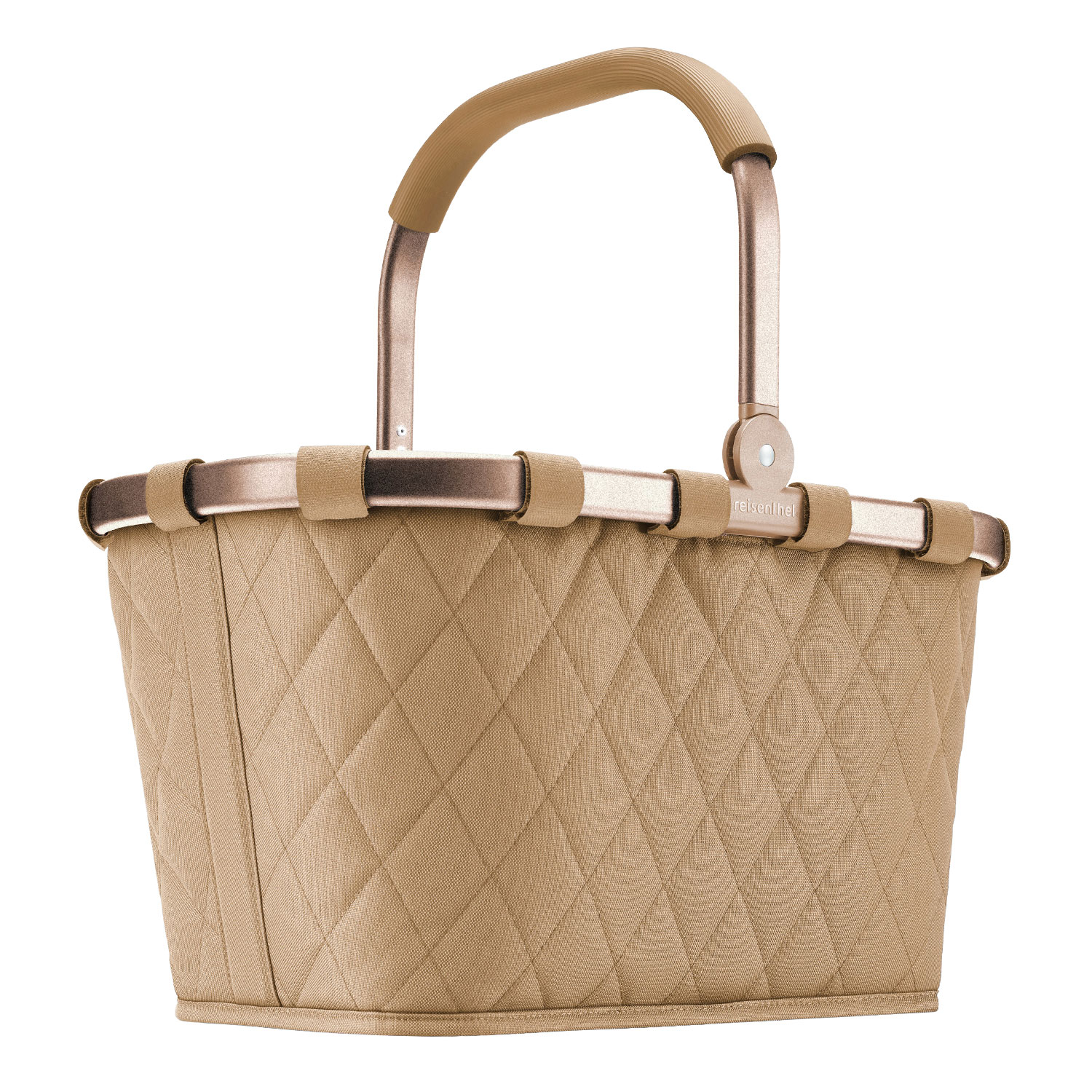 Einkaufskorb Carrybag- reisenthel carrybag beige gesteppt frame rhombus ginger - 22 Liter - beige - Henkelkorb