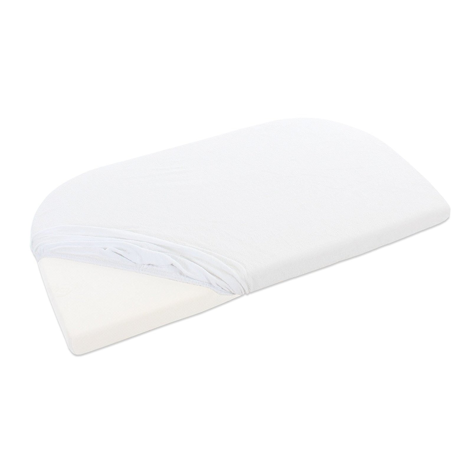 babybay - Frottee Spannbetttuch WEISS (passend für Modell Maxi, Midi, Mini, Boxspring, Trend und Comfort)