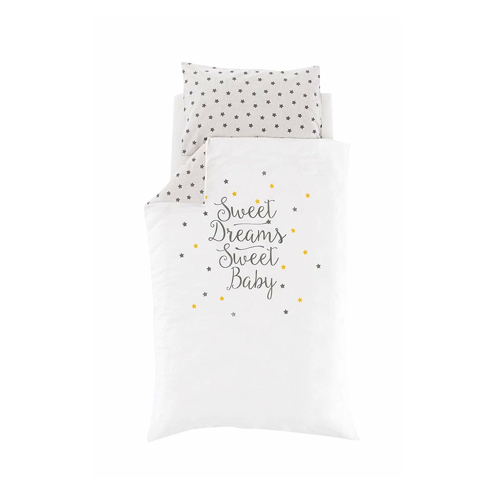 Träumeland - Bettwäsche STERNENTRAUM-GELB (100/135 + 40/60 cm)