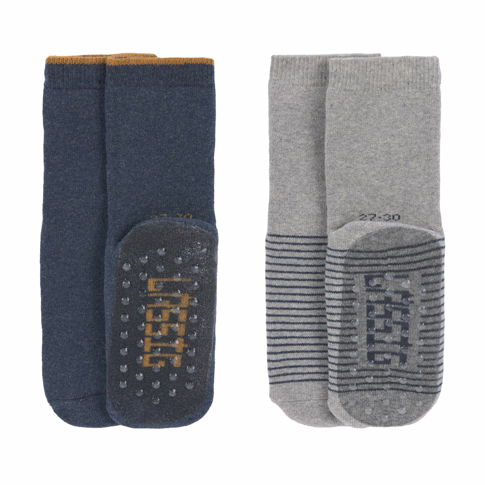 Lässig - Kinder Antirutsch-Socken Gr. 19-22 (2ER-PACK) blue/grey (A)