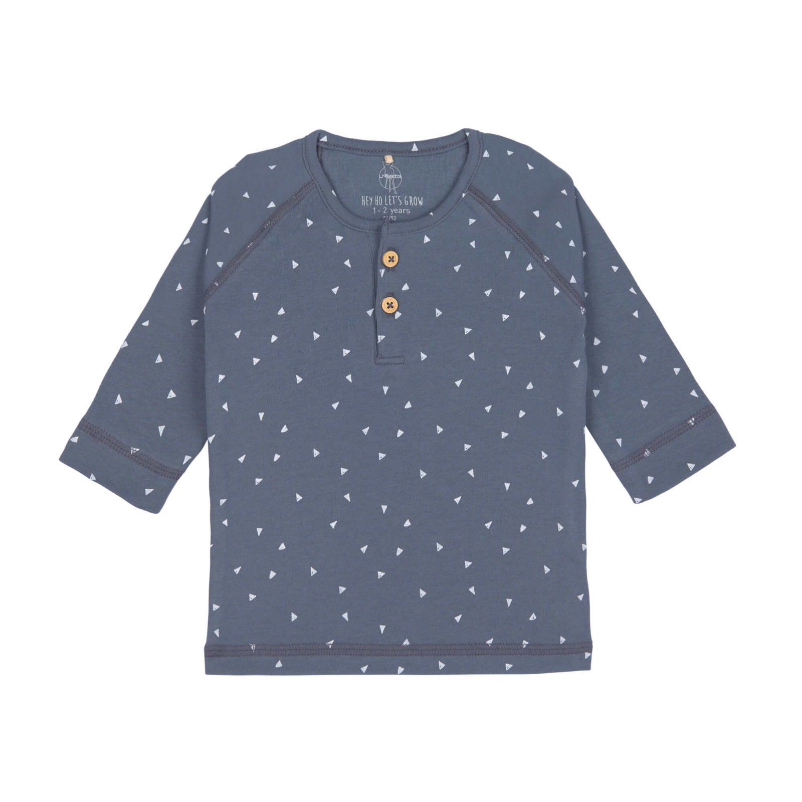 Lässig - Baby Langarmshirt, Triangle Blue, 74/80 (A)