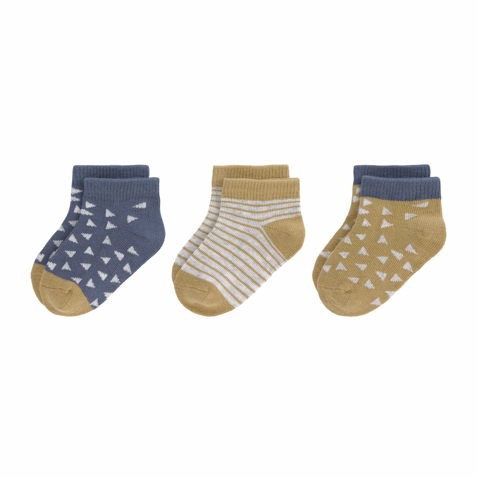 Lässig - Kinder Sneaker Socken (3er-Pack), Curry Blue (A)